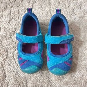 Children’s Pediped Blue Strap Closed Toe Sneaker Walking Shoe